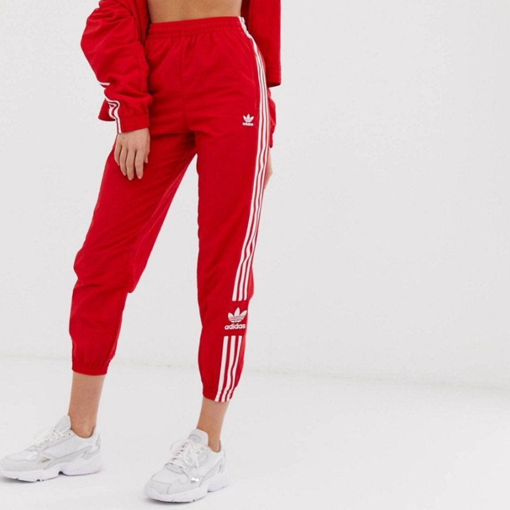 NWT Adidas Red Logo Lock Up TP Track Pants 90's